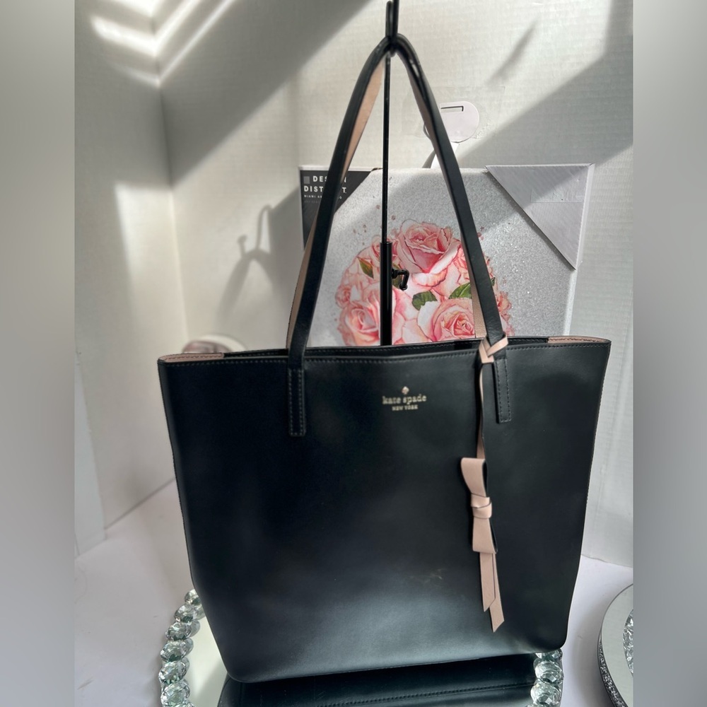 Kate Spade Lawton Way black Leather Tote Bag - Picture 8 of 13